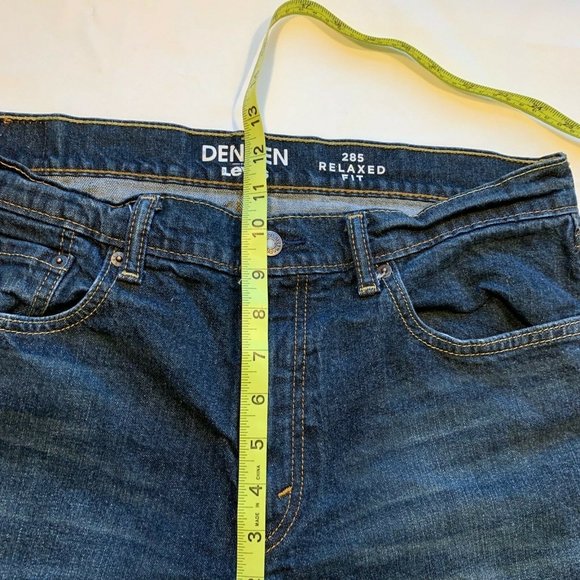 Levi's Denizen 285 Jeans Mens 34x34‎ Relaxed Fit Stretch Faded Dark Blue Denim - Picture 12 of 12